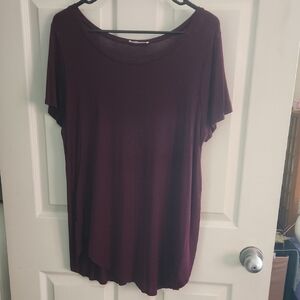 Burgundy Relaxed Short Sleeve T-Shirt